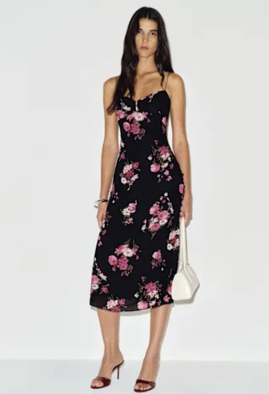 Reformation Floraison Dress Black - Size 2